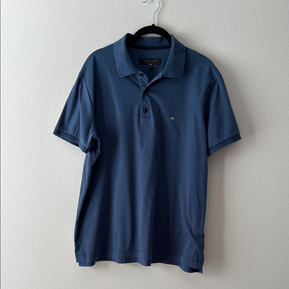 Rage & Bone Blue Polo Shirt